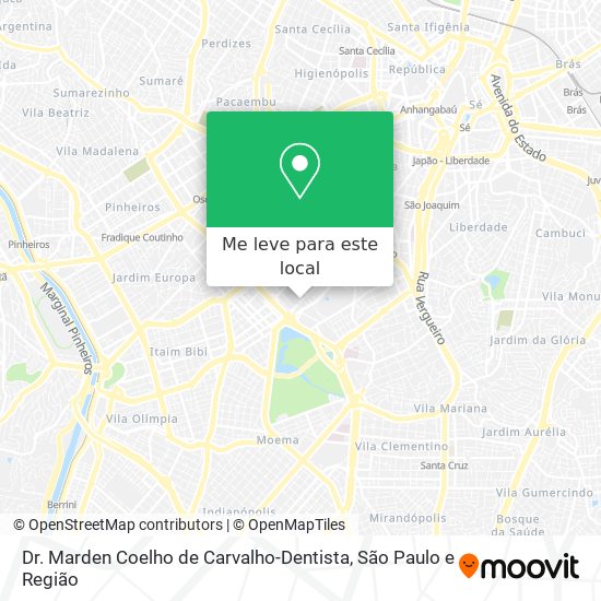 Dr. Marden Coelho de Carvalho-Dentista mapa