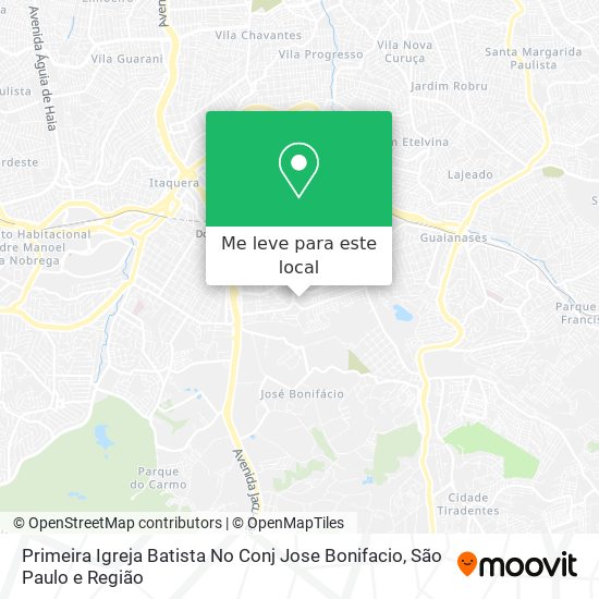 Primeira Igreja Batista No Conj Jose Bonifacio mapa