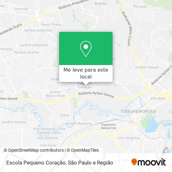 Escola Pequeno Coração mapa