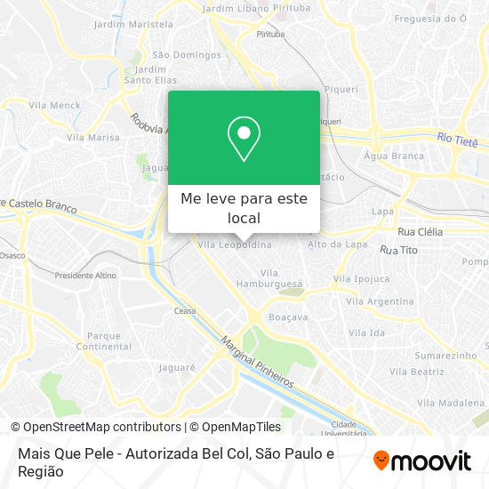 Mais Que Pele - Autorizada Bel Col mapa