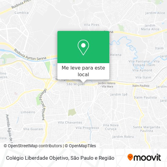 Colégio Liberdade Objetivo mapa