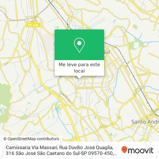 Camissaria Via Massari, Rua Duvílio José Quaglia, 316 São José São Caetano do Sul-SP 09570-450 mapa
