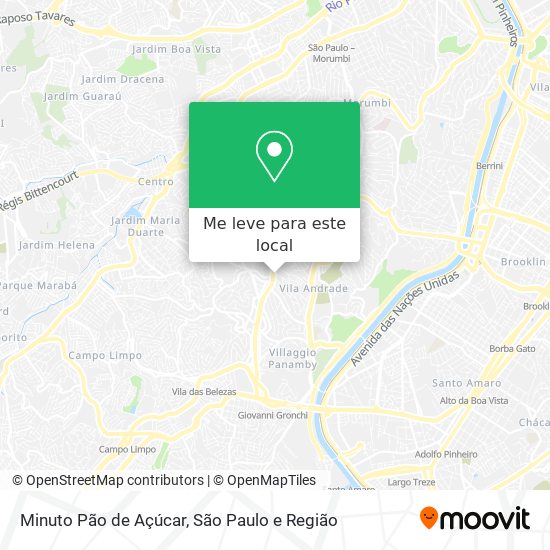Minuto Pão de Açúcar mapa