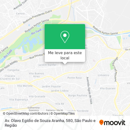 Av. Olavo Egídio de Souza Aranha, 580 mapa