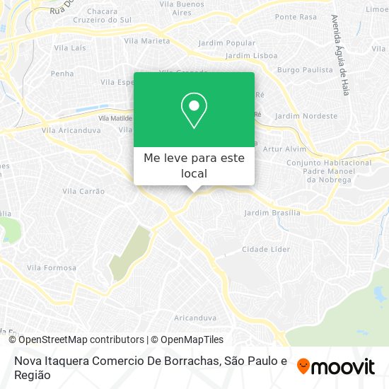 Nova Itaquera Comercio De Borrachas mapa