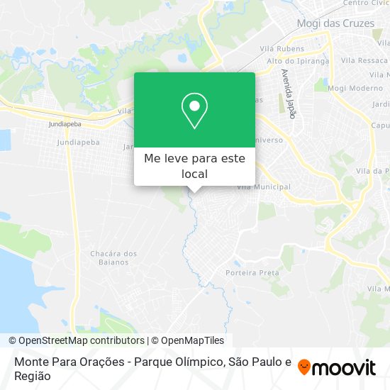 Monte Para Orações - Parque Olímpico mapa