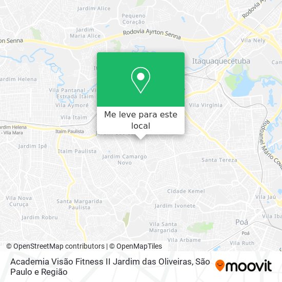 Academia Visão Fitness II Jardim das Oliveiras mapa
