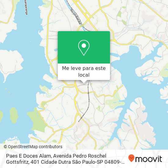 Paes E Doces Alam, Avenida Pedro Roschel Gottsfritz, 401 Cidade Dutra São Paulo-SP 04809-160 mapa