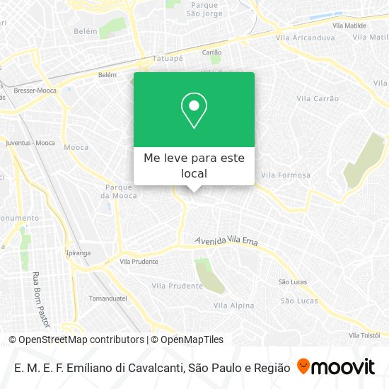 E. M. E. F. Emíliano di Cavalcanti mapa