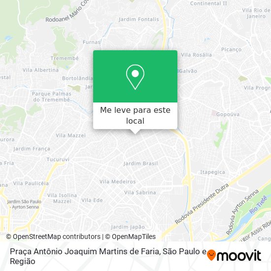 Praça Antônio Joaquim Martins de Faria mapa