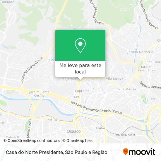 Casa do Norte Presidente mapa