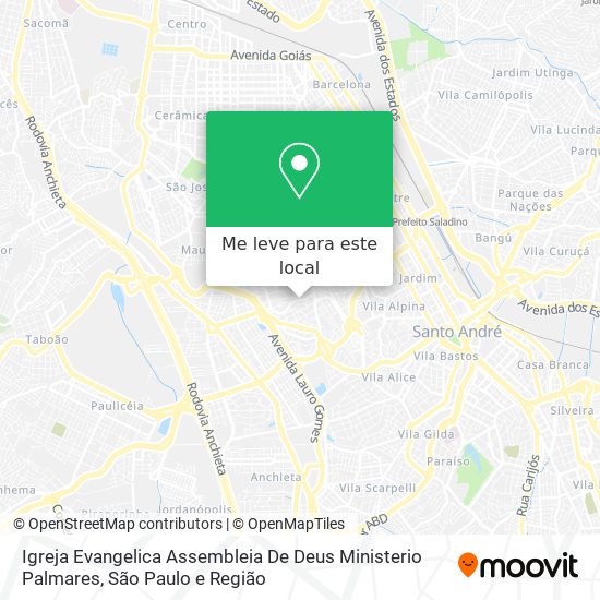 Igreja Evangelica Assembleia De Deus Ministerio Palmares mapa