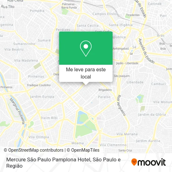Mercure São Paulo Pamplona Hotel mapa