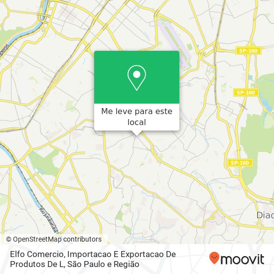 Elfo Comercio, Importacao E Exportacao De Produtos De L, Avenida Cupecê, 1396 Cidade Ademar São Paulo-SP 04366-000 mapa