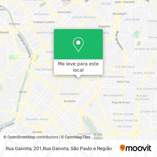 Rua Gaivota, 201,Rua Gaivota mapa