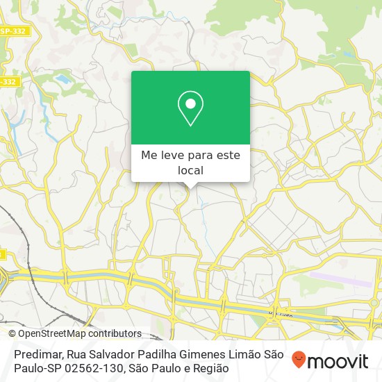 Predimar, Rua Salvador Padilha Gimenes Limão São Paulo-SP 02562-130 mapa