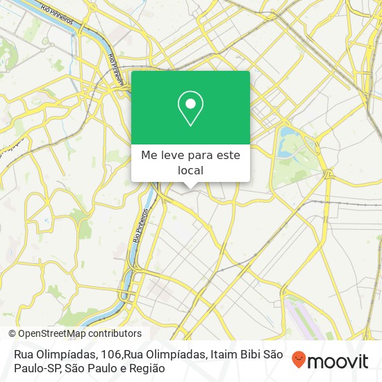 Rua Olimpíadas, 106,Rua Olimpíadas, Itaim Bibi São Paulo-SP mapa