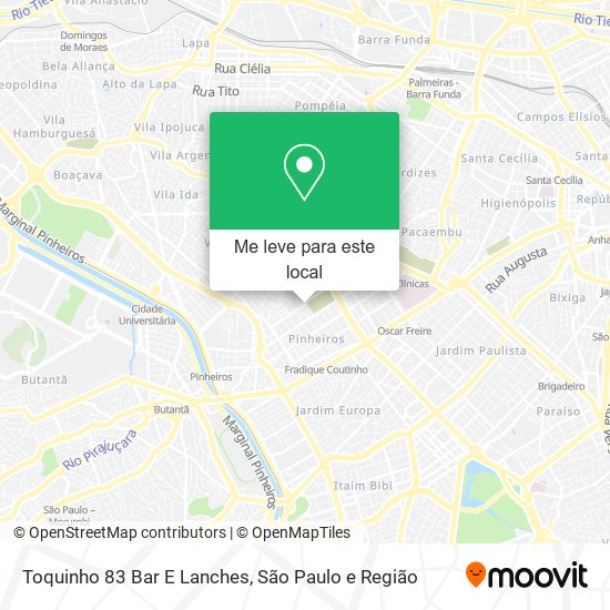 Toquinho 83 Bar E Lanches mapa