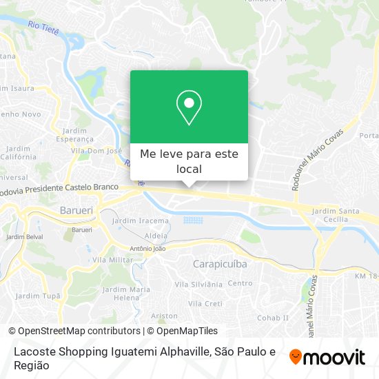 Lacoste Shopping Iguatemi Alphaville mapa