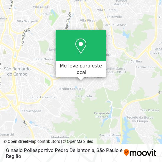 Ginásio Poliesportivo Pedro Dellantonia mapa