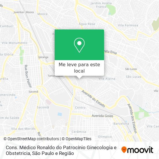 Cons. Médico Ronaldo do Patrocínio Ginecologia e Obstetricia mapa