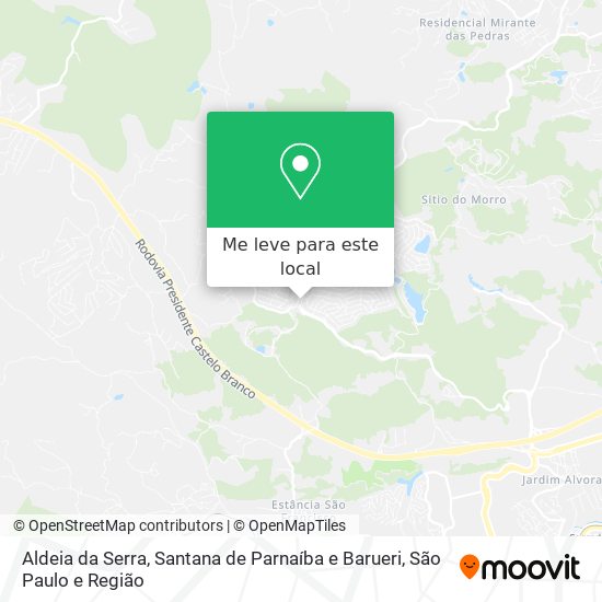 Aldeia da Serra, Santana de Parnaíba e Barueri mapa