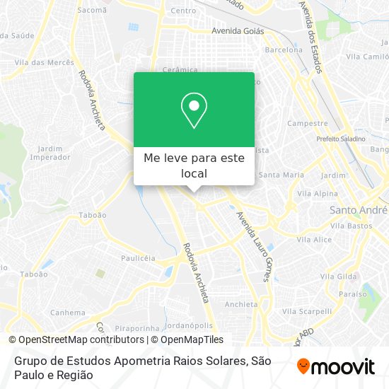 Grupo de Estudos Apometria Raios Solares mapa