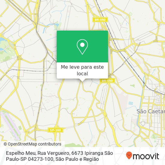 Espelho Meu, Rua Vergueiro, 6673 Ipiranga São Paulo-SP 04273-100 mapa