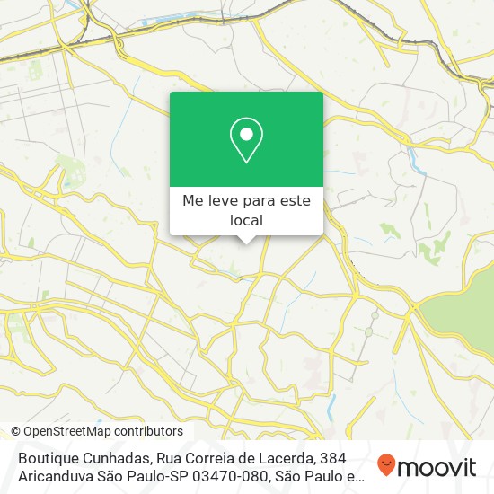 Boutique Cunhadas, Rua Correia de Lacerda, 384 Aricanduva São Paulo-SP 03470-080 mapa