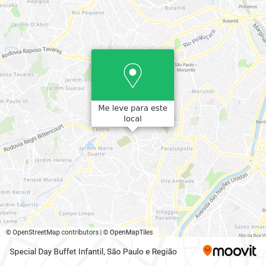 Special Day Buffet Infantil mapa