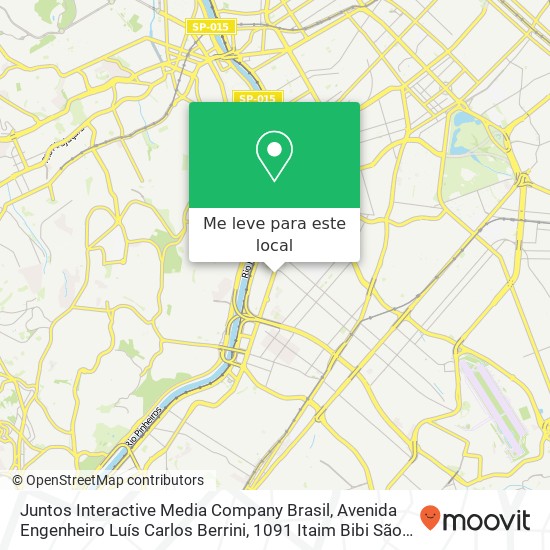 Juntos Interactive Media Company Brasil, Avenida Engenheiro Luís Carlos Berrini, 1091 Itaim Bibi São Paulo-SP 04571-010 mapa