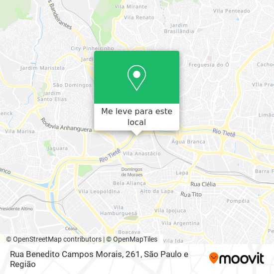 Rua Benedito Campos Morais, 261 mapa