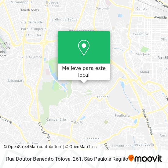 Rua Doutor Benedito Tolosa, 261 mapa