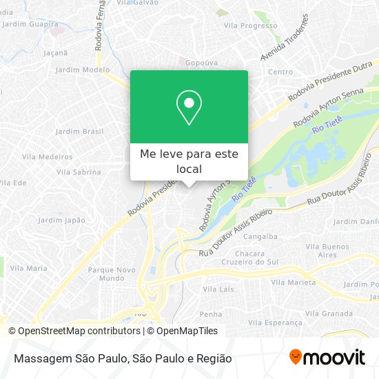 Massagem São Paulo mapa