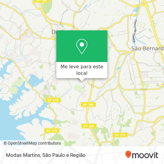 Modas Martins, Rua Raphael Moisés G Rodrigues, 114 Serraria Diadema-SP 09980-230 mapa