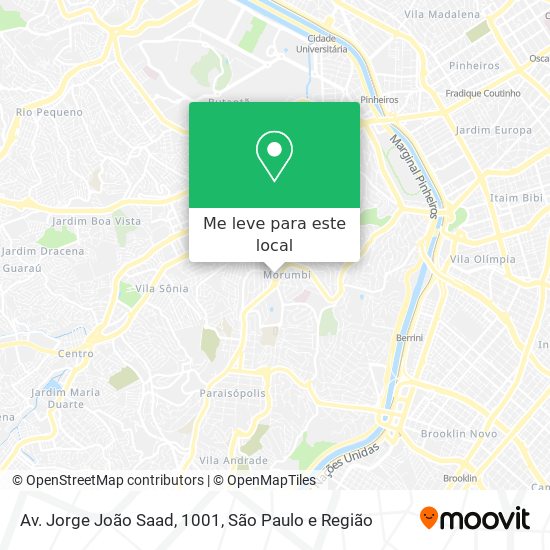 Av. Jorge João Saad, 1001 mapa