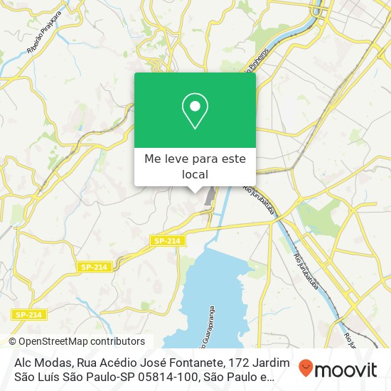 Alc Modas, Rua Acédio José Fontanete, 172 Jardim São Luís São Paulo-SP 05814-100 mapa