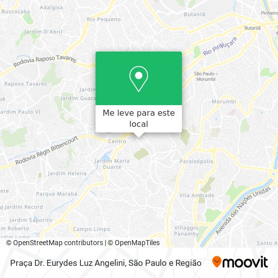 Praça Dr. Eurydes Luz Angelini mapa