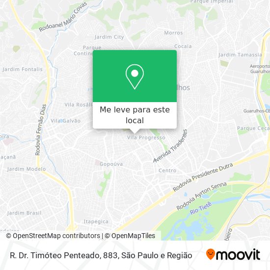 R. Dr. Timóteo Penteado, 883 mapa