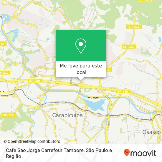 Cafe Sao Jorge Carrefour Tambore, Avenida Piracema, 669 Tamboré Barueri-SP 06460-030 mapa