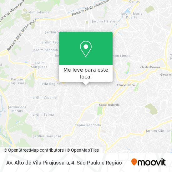 Av. Alto de Vila Pirajussara, 4 mapa