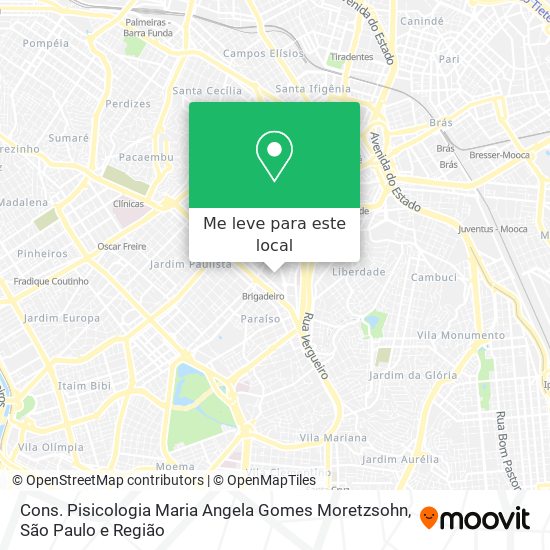 Cons. Pisicologia Maria Angela Gomes Moretzsohn mapa