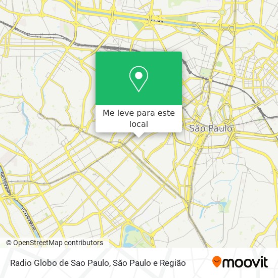 Radio Globo de Sao Paulo mapa