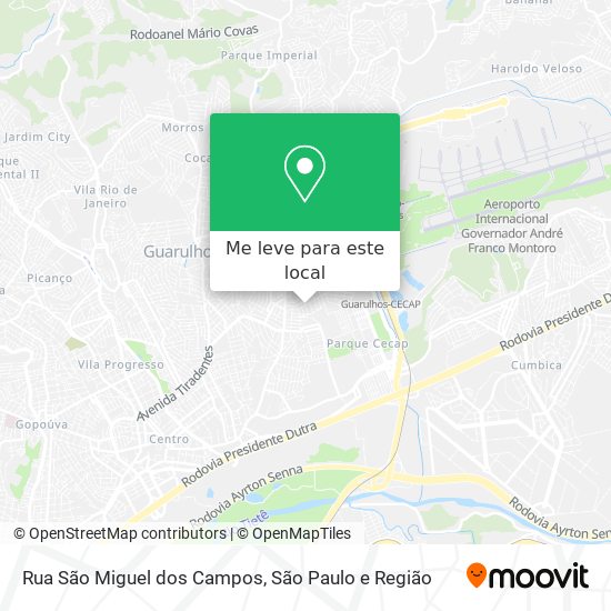 Rua São Miguel dos Campos mapa