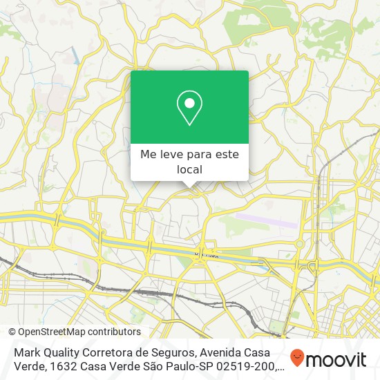 Mark Quality Corretora de Seguros, Avenida Casa Verde, 1632 Casa Verde São Paulo-SP 02519-200 mapa