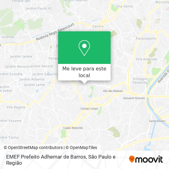 EMEF Prefeito Adhemar de Barros mapa