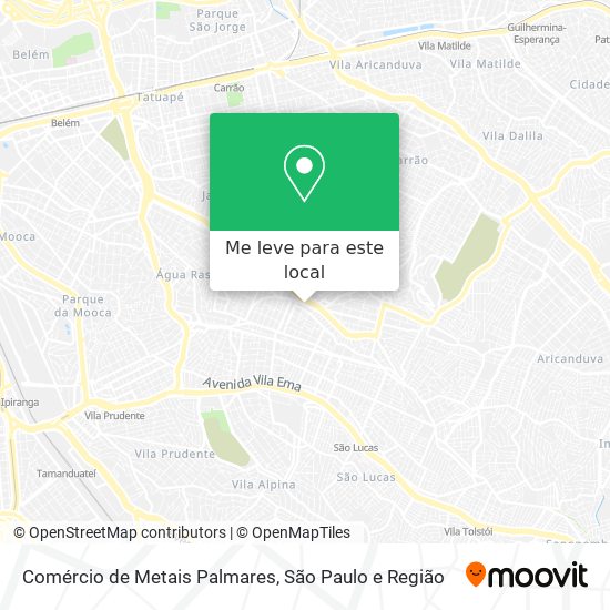 Comércio de Metais Palmares mapa