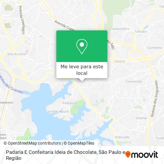 Padaria E Confeitaria Ideia de Chocolate mapa