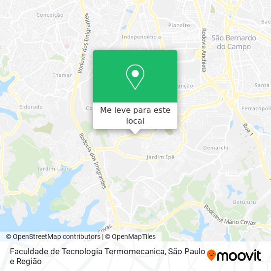 Faculdade de Tecnologia Termomecanica mapa