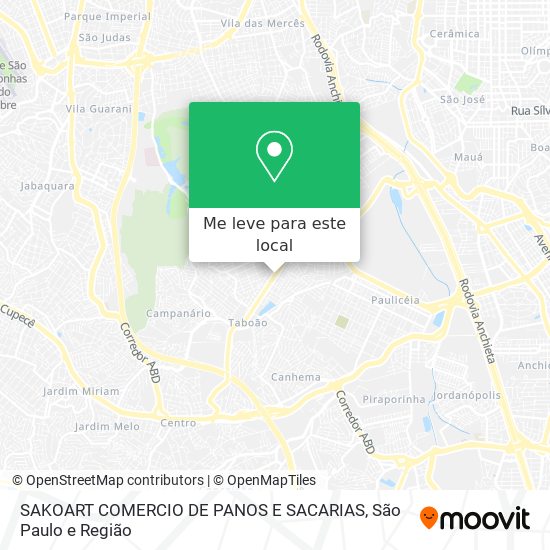 SAKOART COMERCIO DE PANOS E SACARIAS mapa